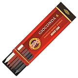 Koh-I-Noor Gioconda 5.6 mm, Set of 6 Leads for Artists' drawing. 4869/I