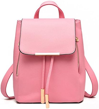 Hynbase Women Retro PU Leather Mini Cute Rucksack School Style Backpack
