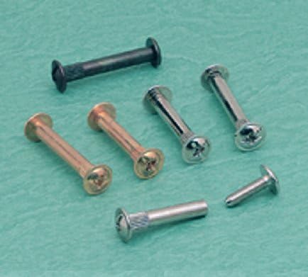 28-36mm Metal Connecting Screws, Chrome - 25 Pack