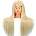 Neverland Beauty 26 Inch 30% Real Hair Hairdressing Cosmetology Training Head Blonde Mannequin Head Hairdresser Training Head w/Clamp For College and Professional Use #613