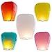 rekon Mixed Colors Chinese Lanterns, 100% Biodegradable Eco Friendly Sky Lanterns for Birthdays, Parties, New Years, Memorial Ceremonies and More (5)