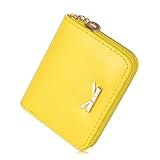 Leiwo Women's Short Leather With Bow Wallet Handbag Card Holder Purse