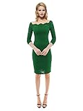Maggie Tang Women's Off Shoulder Long Sleeve Twin Set Floral Lace Bodycon Dress