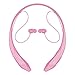 Bluetooth Headphones, Rymemo Wireless Sports Earphones w/Mic HD Stereo in Ear Earbuds for Gym Running Workout 8 Hour Battery Headsets Shine Like Diamond Surface, Pink