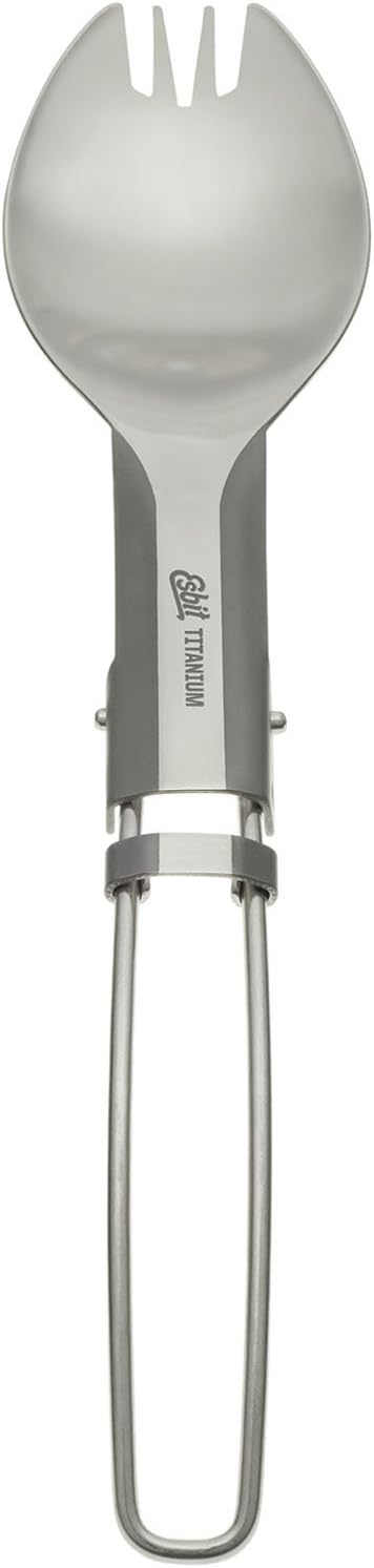 Esbit Foldable Titanium Spoon/Fork - Silver