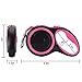 Retractable Dog Leash 16 ft Heavy Duty Walking Leashes Perfect for Medium Small Dog One Button Brake & Lock Comfortable Hand Grip Tangle Free with Anti-Slip Handle (Pink)