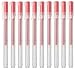 MUJI - 0.38mm Red Smooth Gel Ink Ballpoint Cap Pen (10 Pieces)