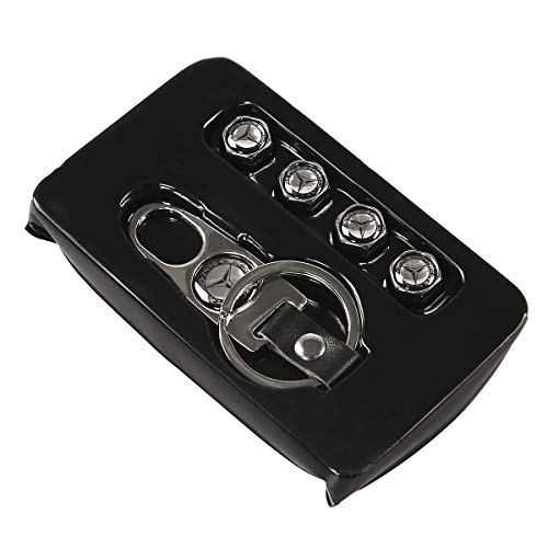 ORFORD Car Wheel Tire Valve Caps, Valve Stem Air Caps Keychain Combo Set Styling for Mercedes Benz, Sliver - Thumbnail 3