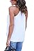 FARYSAYS Women's Summer Sleeveless High Neck Halter Cami Tank Tops White