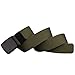 KingMoore Nylon Belt Outdoor Men's Military Tactical Belt Casual Belt Plastic Automatic Buckle Webbing Belts (Army Green)