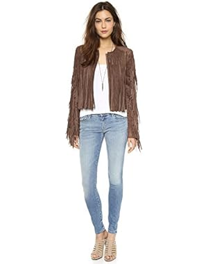 BCBGMAXAZRIA Women's Farrell Fringe Jacket