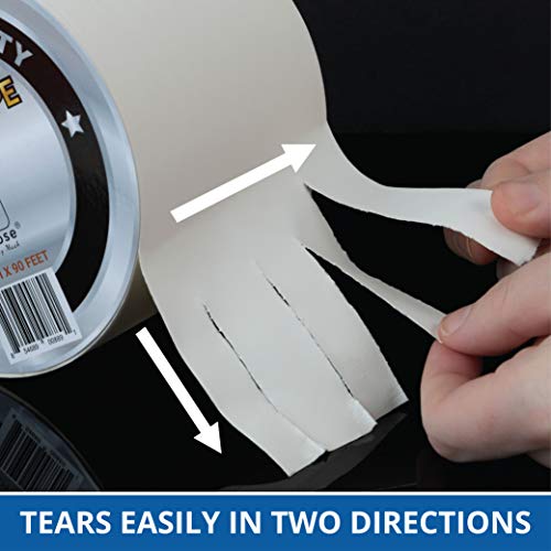 White Gaffers Tape 4 Inch by 90 Feet Heavy-Duty Cloth Gaffer Tape - Non-Reflective, Water Resistant, Residue-Free Gaff Tape for Indoor and Outdoor Use, Versatile and Multipurpose Cloth Tape