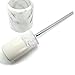 Creative Home Natural Marble Toilet Ball Brush and Holder Set with Silicone Cover Compact Storage Scrubbing Brush for Bathroom Cleaning, 4.3