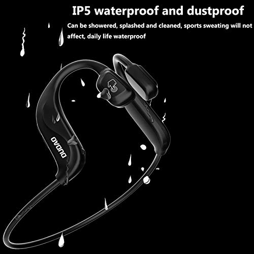 More Ring Bird Bone Conduction Headphones Titanium Open-Ear Wireless Bluetooth Earphones Black