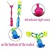 Rocket Slingshot Copters with LED Lights Glow in The Dark Party Supplies with 12 Amazing Helicopter Flying Toy 12 Slingshot Arrows Helicopter Party Favors for Kids Adult LED Party Gift （24 Piece）