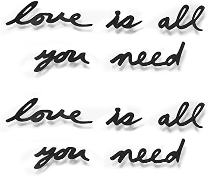 Umbra Mantra Wall Décor Phrase – Love Is All You Need – Set of 10 Stamped Metal Words – Inspirational Wall Quote Black Sticker – Mounts to Wall With Adhesive Built-in Pins – Adds Inspiration To Rooms Umbra Mantra Wall Décor Phrase – Love Is All You Need – Set of 10 Stamped Metal Words – Inspirational Wall Quote Black Sticker – Mounts to Wall With Adhesive Built-in Pins – Adds Inspiration To Rooms