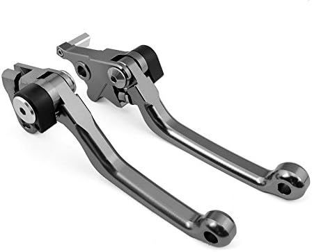 Motorcycle Racing CNC Pivot Folding Brake Clutch 3 Finger Levers Kit Gray Fit For 2000 2001 2002 2003 2004 2005 2006 2007 2008 2009 2010 2011 Suzuki DRZ 400 S/SM