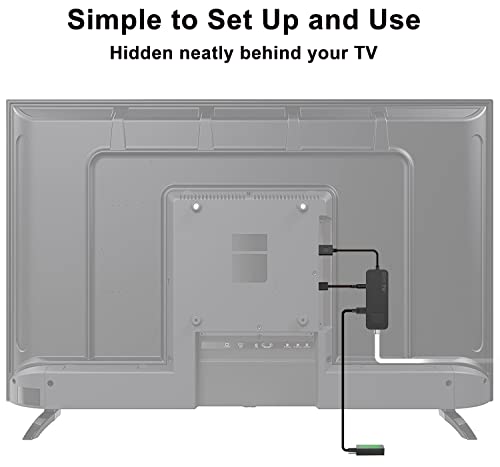 Dcolor Decoder DVB-T2 Ricevitore Digitale Terrestre HDMI TV Stick, Dolby Audio HD 1080P H265 HEVC Main 10 Bit, Supporto USB WiFi / Multimedia / PVR [Include 2in1 telecomando universale]