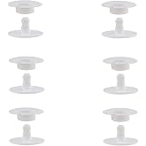 Koomduk 6 Sets Replacement Rivets Button Strap Compatible for Clog Shoe Strap 16mm Size Rivets Repair (White)