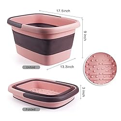 ALYSTER Collapsible Soak Tub with Handle For Foot