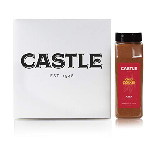 Castle Foods | CHILI POWDER SUPER HOT, 20 oz Premium Restaurant Quality - Unblended