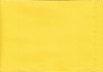 Vivos Amarillo Canario C4 229 X 324 Mm Autoadhesivo C4 Sobre Color 120gsm 25 Unidades Amazon Es Oficina Y Papeleria