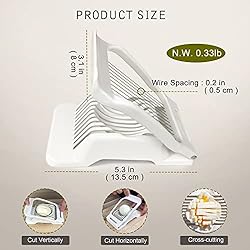 Kjfeoiye Egg Slicer, Egg Slicer for Hard Boiled