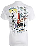 Guy Harvey Florida Lighthouses T-Shirt WHITE Md, Online Clothing Store