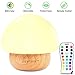 Baby Night Light, Mushroom Kids Child Night Lights with 16 Colors, Low-wattage, Adjustable Brightness, 4 Lighting Modes Bedside Soft Eye Caring LED Nursery Lamp for Feeding, Nursing, Changing Diaper