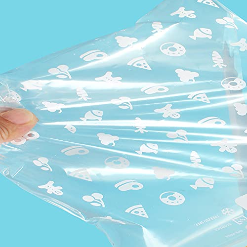 50 Count ECOOPTS Compostable Freezer Bags Reusable Food Storage Bags