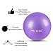 PROMIC Exercise Ball (65 cm) with Foot Pump, Professional Grade Anti Burst & Slip Resistant Stability Balance Yoga Ball for Yoga, Workout, Cardio Drumming, Classroom, Work Ball Chair (Purple)
