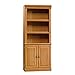 Sauder Orchard Hills Library With Doors, Carolina Oak finish