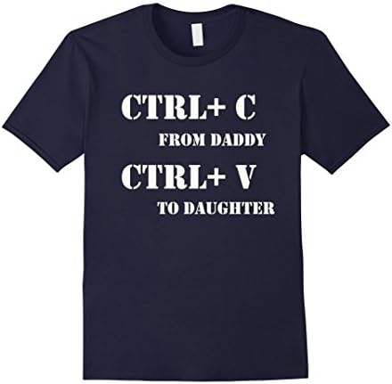 Mens  ctrl + c daddy  ctrl + v daughter Father's Day Gift T-shirt XL Navy