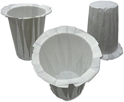 Set of 50pcs Disposable Paper Filters Cups Food Grade Replacement K-Cup Filters Compatible with Keurig K-Cup Coffee Machines