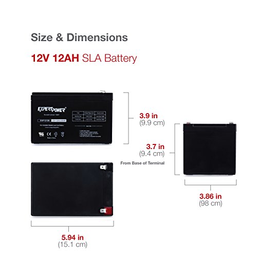 2 ExpertPower+EXP12120+Volt+Rechargeable+battery