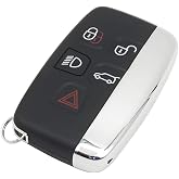 Horande Replacement Key Fob Cover Case fits for Range Rover Evouge Discovery Sport Velar Land Rover LR2 LR4 Jaguar XF XJ XJL XE Keyless Entry Key Fob Shell