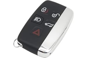 Horande Replacement Key Fob Cover Case fits for Range Rover Evouge Discovery Sport Velar Land Rover LR2 LR4 Jaguar XF XJ XJL XE Keyless Entry Key Fob Shell