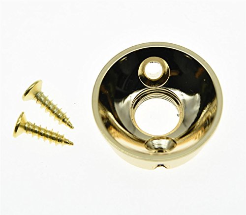 KAISH Gold Electric Guitar Jack 6.35mm Electrosocket Jack Plate for Tele Telecaster