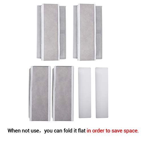 homyfort Dresser Drawer Organizer Clothes, Drawer Dividers, Foldable Closet Bra, Underwear, Sock, Organizer Storage Box Cubes for Women Baby, Set of 4 (Grey 10 Section) - Thumbnail 6