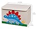 Wildkin Kids Fabric Toy Chest for Boys & Girls, Measures 24 X 15 X 14 Inches Toy Storage, Features Garterized Handle & Cardboard Insert, Toy Box Helps Kids Supplies Organized (Dinosaur Land)