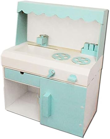 Amazon ままごとキッチンスカイ Howay ダンボール 日本製 調味料セットおまけ付 世界に一つだけのキッチンにするためのデコレーション解説図付き セット おもちゃ