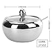 HardNok Stainless Steel Sugar Bowl with Glass Lid and Spoon, High Capacity, 17.5 Oz (520 ml)