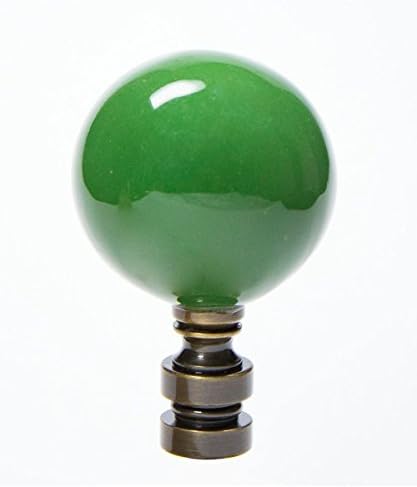 Ceramic 40mm Hunter Green Ball Antique Base Finial