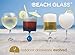 The Caribbean Collection Beach Glass - Original Floating Glass, One Glass, Acrylic and Shatterproof Wine, Beer, Cocktail, Drinking Glasses for Pool, Beach, Camping and Outdoor Use -12 Oz.(Indigo)