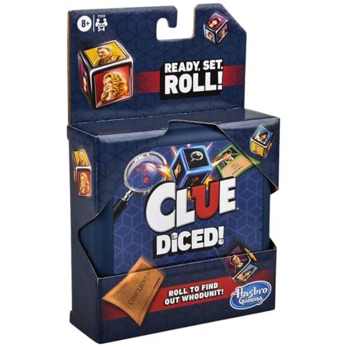 Hasbro Gaming Clue Diced Game, Easy to Learn Game, Quick Game, Portable Travel Game, Family Board Game, Fast Game for Kids Ages 8 and Up