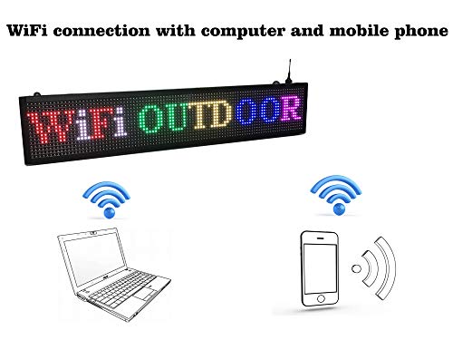 Outdoor WiFi RGB Color Sign 40" x 8" high Resolution P10 with New SMD Technology. New Software Included