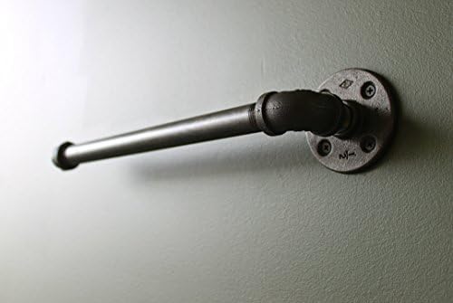 Pipe Paper Towel Holder Fits a Jumbo Roll, Free Shipping, Industrial Pipe Decor, Fits a Jumbo Roll, Wall Mount, Oil Rubbed Bronze, Gray, Black, from Detroit, MI