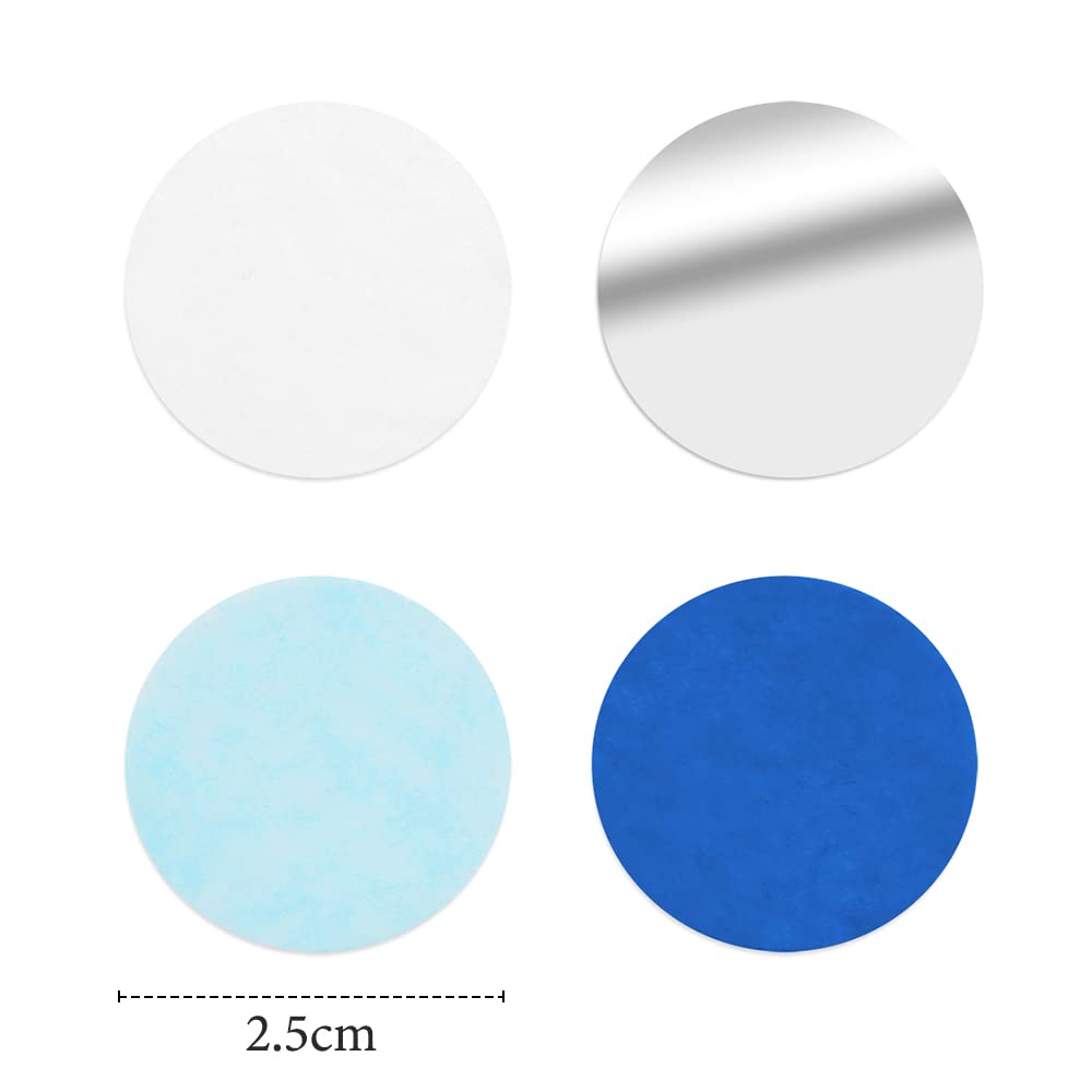 Confetti, Table Confetti, 1.76 Oz Confetti Paper, Diameter 1 inch / 2.5 Cm, Confetti Dots, Table Confetti Circles, Birthday Wedding Confetti, Round Tissue Paper, Blue Silver Confetti