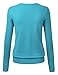 MBJ WSK780 Womens Keep It Classic V Neck Cardigan M Aqua