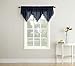 No. 918 Erica Crushed Voile Ascot Beaded Sheer Rod Pocket Curtain Valance